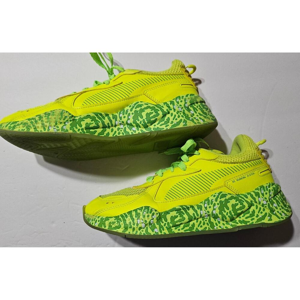 PUMA RS-X Rick &‎ Morty Sneakers Safety Yellow & Green Neon 386781-01 Mens 7.5